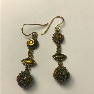 Vintage look sun and moon earrings